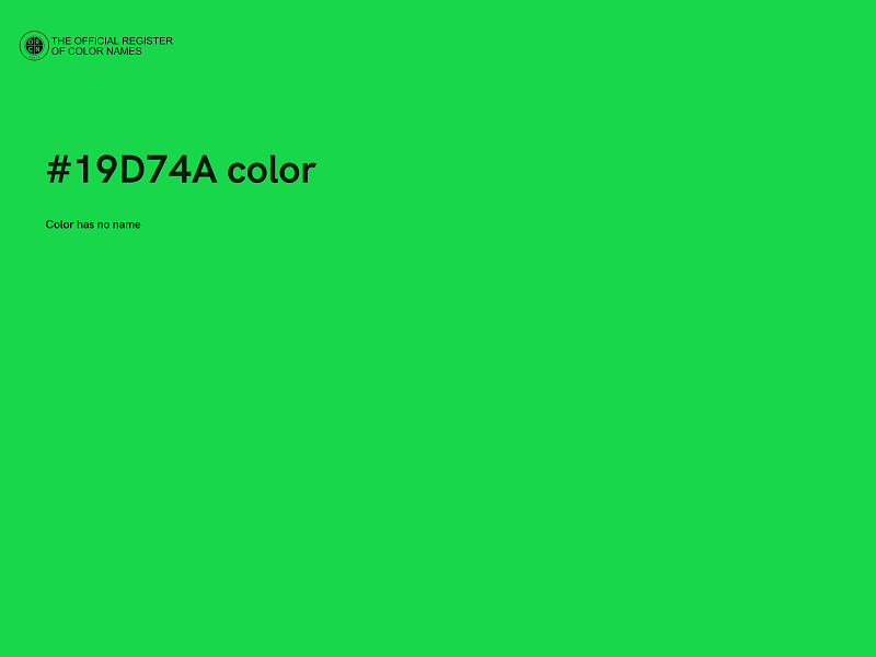 #19D74A color image