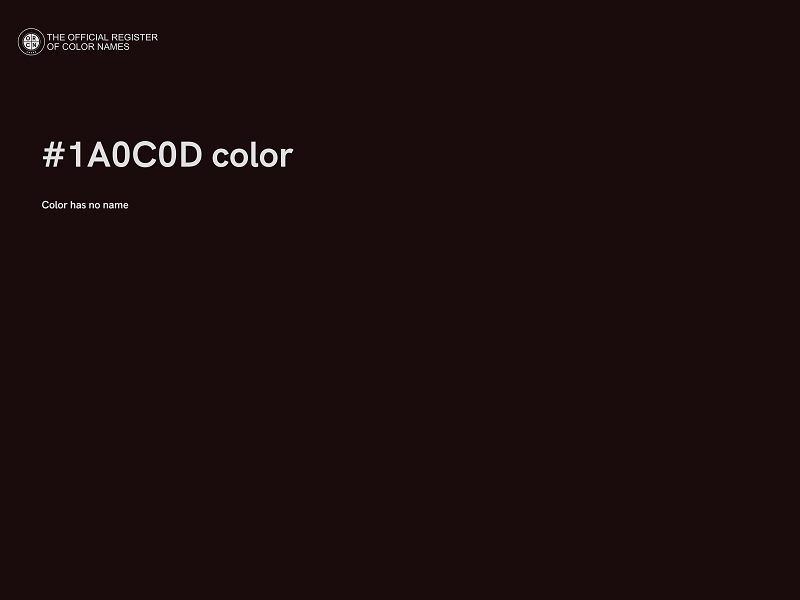 #1A0C0D color image