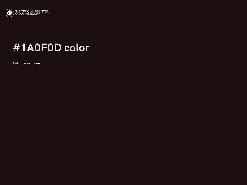 #1A0F0D color image