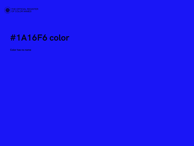 #1A16F6 color image