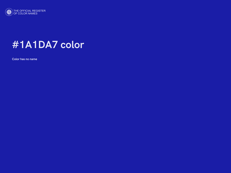 #1A1DA7 color image