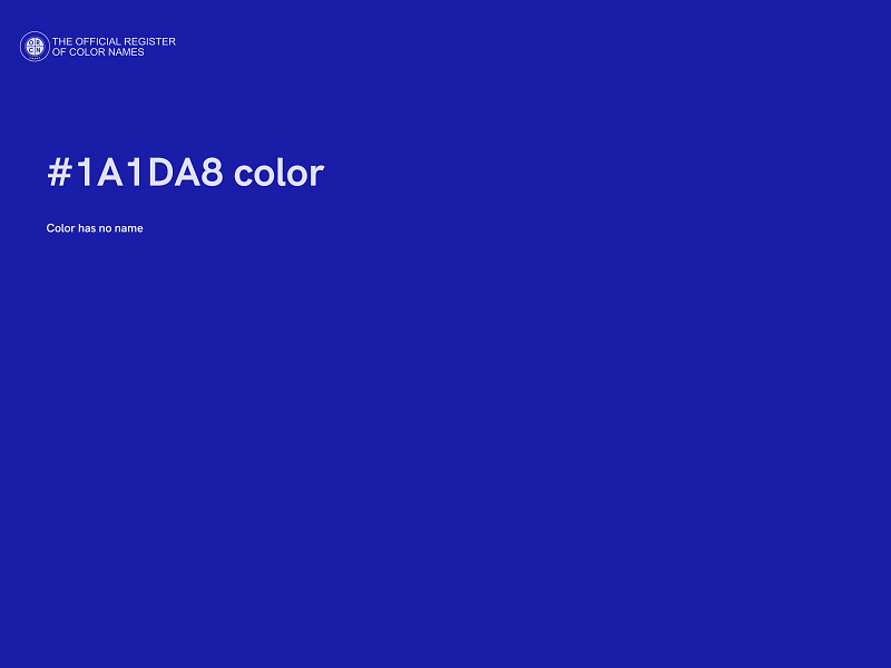 #1A1DA8 color image