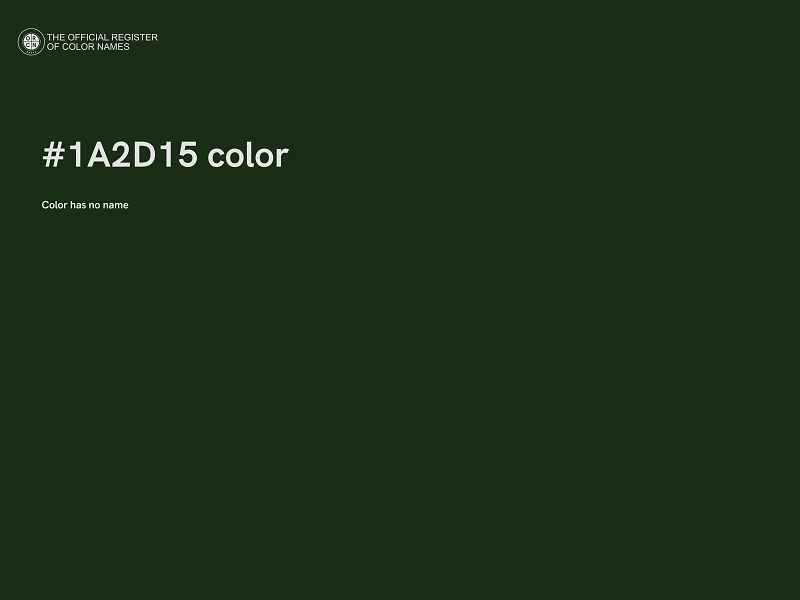 #1A2D15 color image