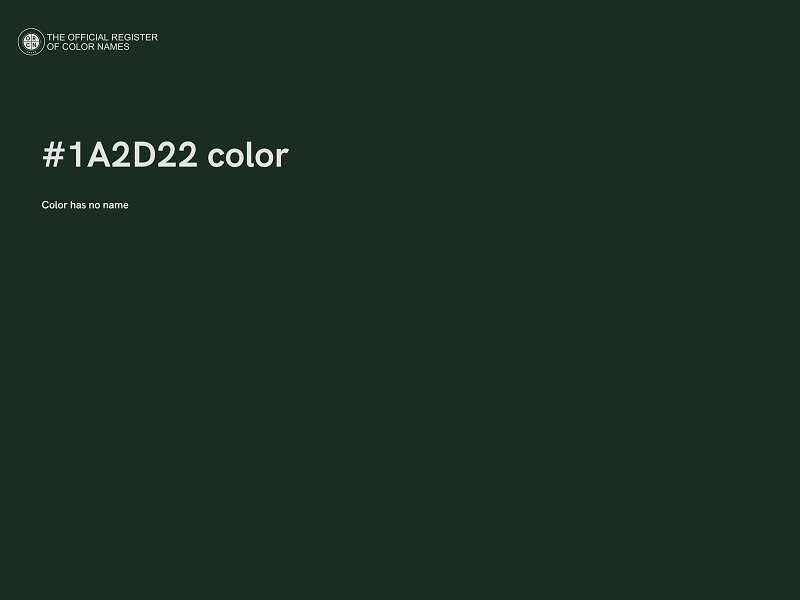 #1A2D22 color image