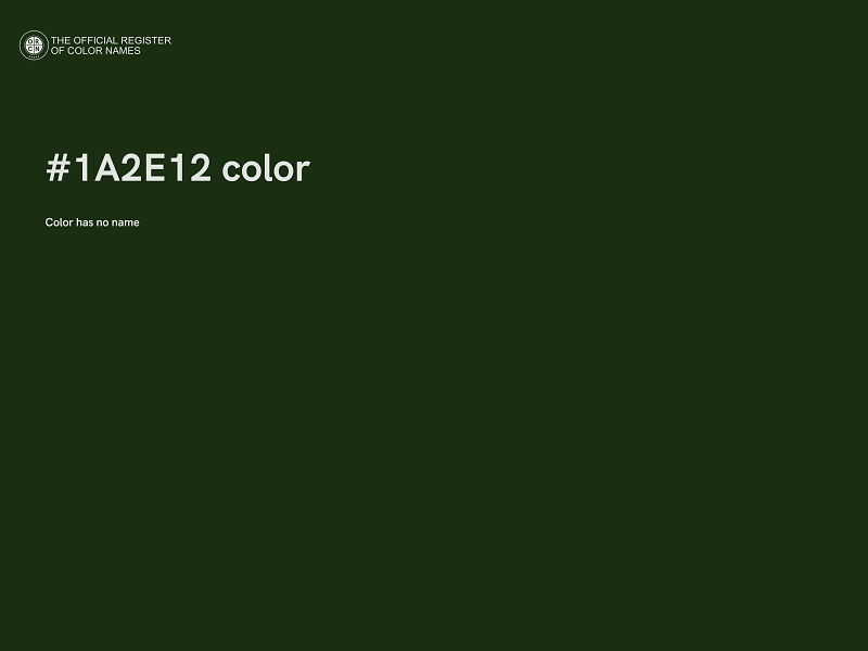 #1A2E12 color image