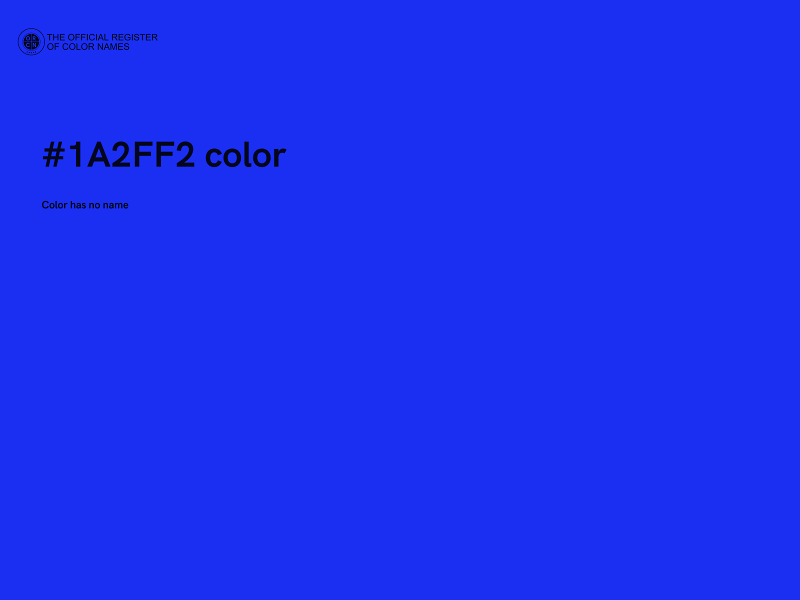 #1A2FF2 color image