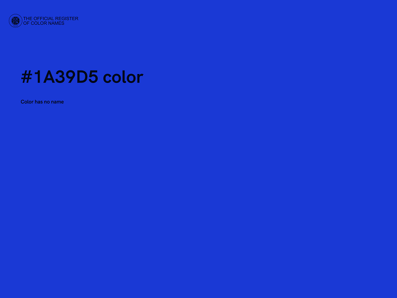 #1A39D5 color image