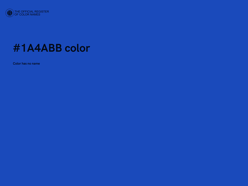 #1A4ABB color image