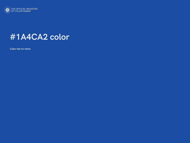 #1A4CA2 color image