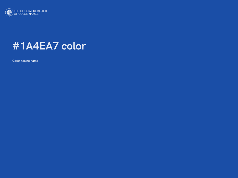 #1A4EA7 color image