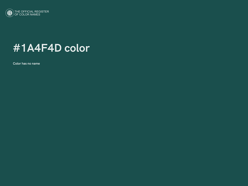 #1A4F4D color image