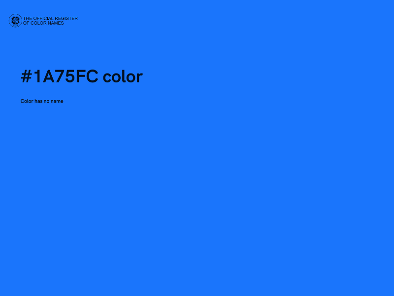 #1A75FC color image