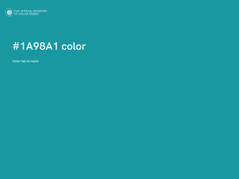 #1A98A1 color image