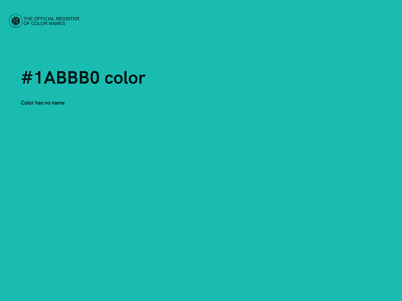 #1ABBB0 color image