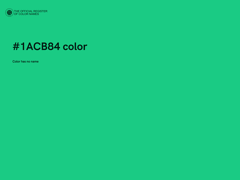 #1ACB84 color image