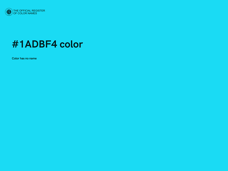 #1ADBF4 color image