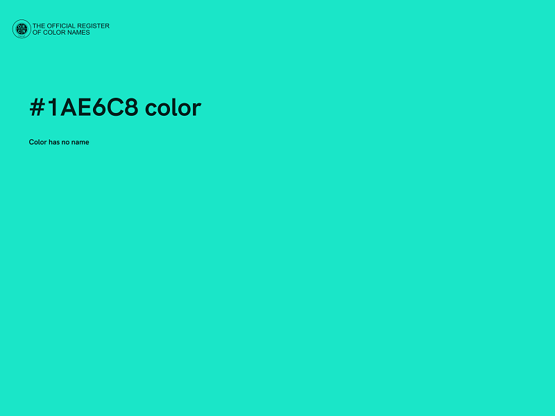 #1AE6C8 color image