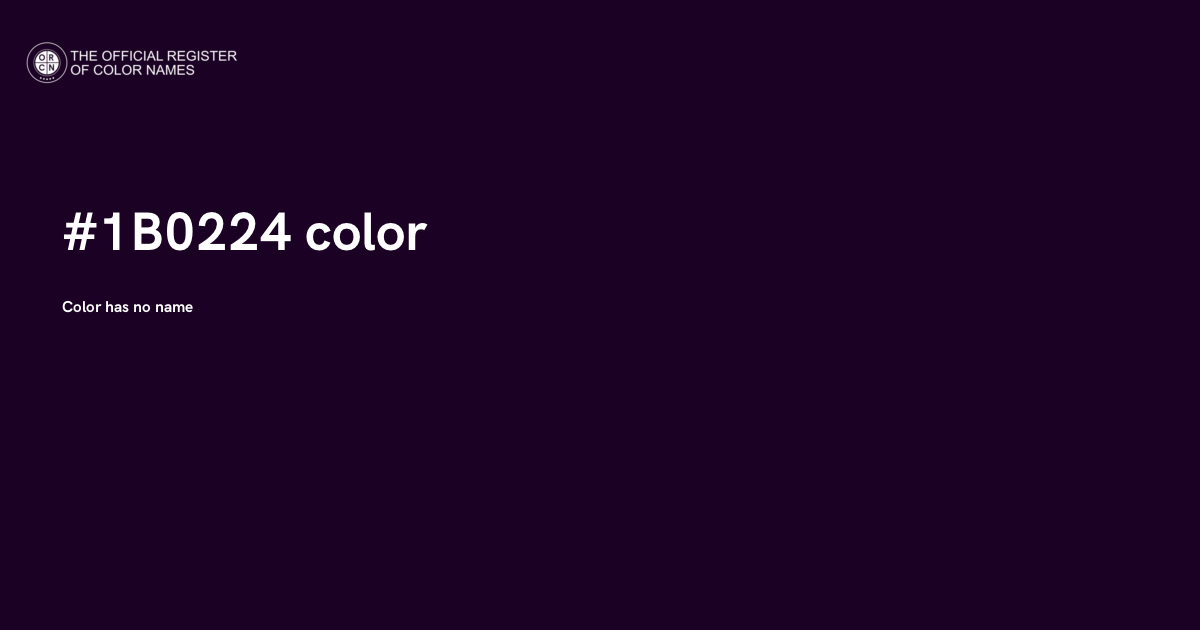 Color #1B0224 - The Official Register of Color Names