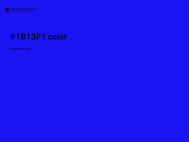 #1B13F1 color image