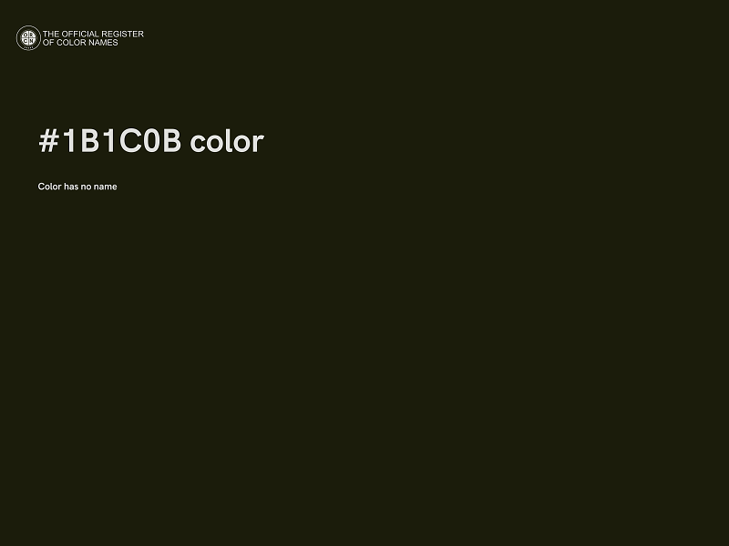 #1B1C0B color image