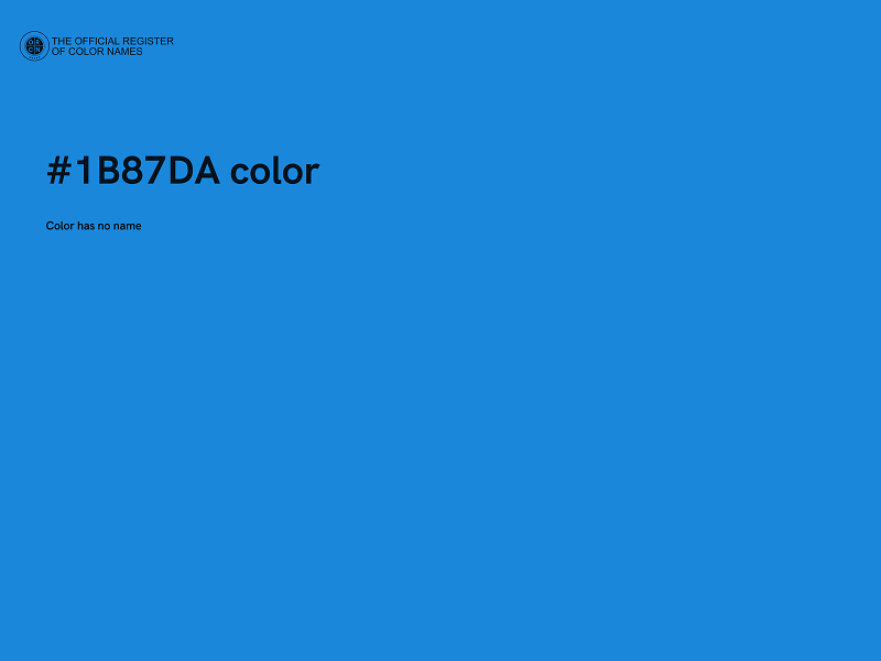 #1B87DA color image