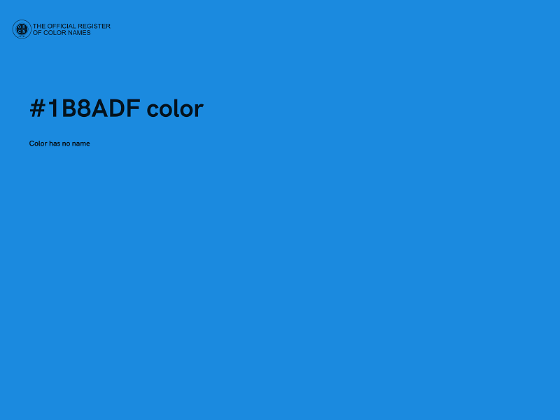 #1B8ADF color image