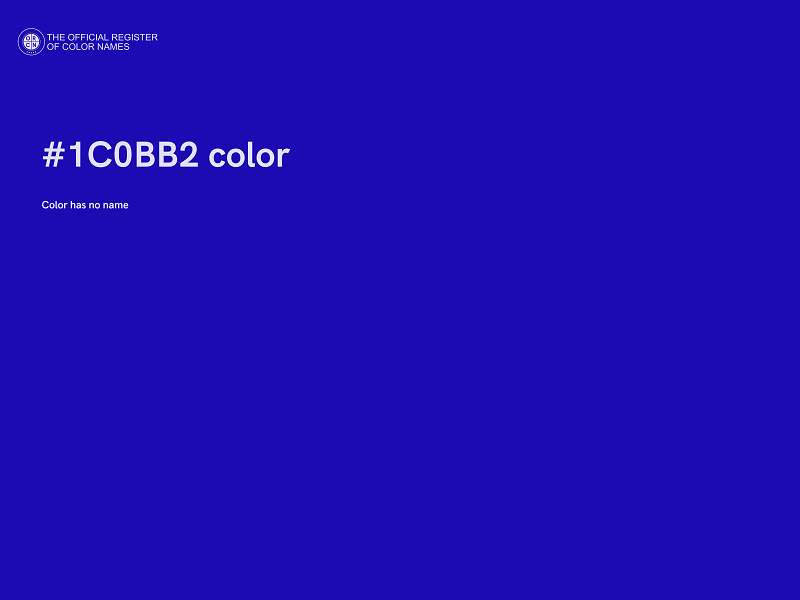 #1C0BB2 color image