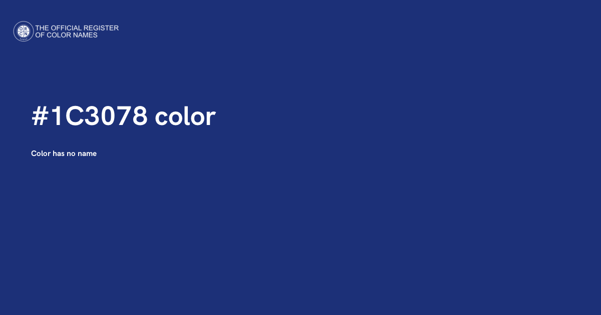 Color #1C3078 - The Official Register of Color Names