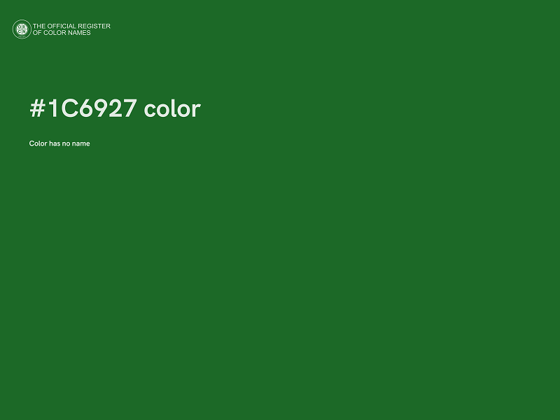 #1C6927 color image