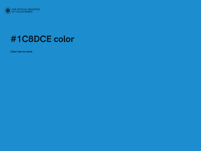 #1C8DCE color image