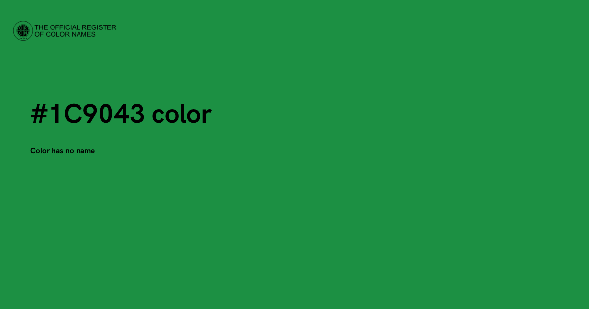 Color #1C9043 - The Official Register of Color Names