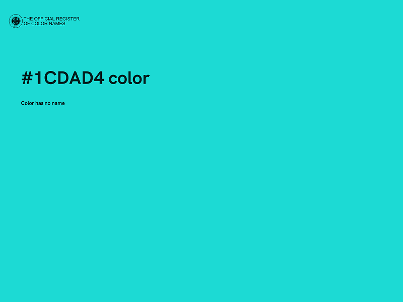 #1CDAD4 color image