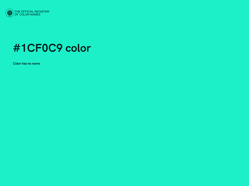 #1CF0C9 color image