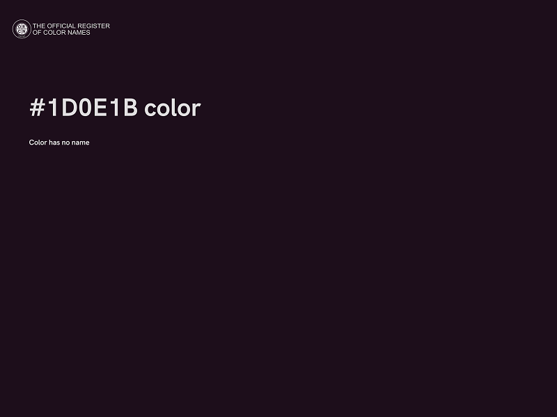 #1D0E1B color image