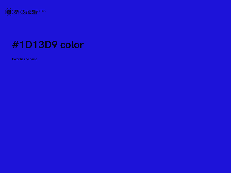 #1D13D9 color image