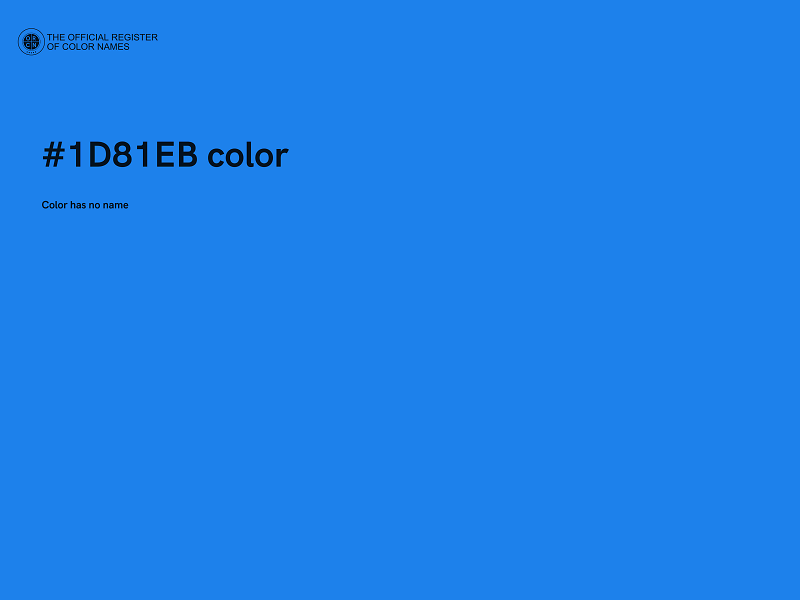 #1D81EB color image