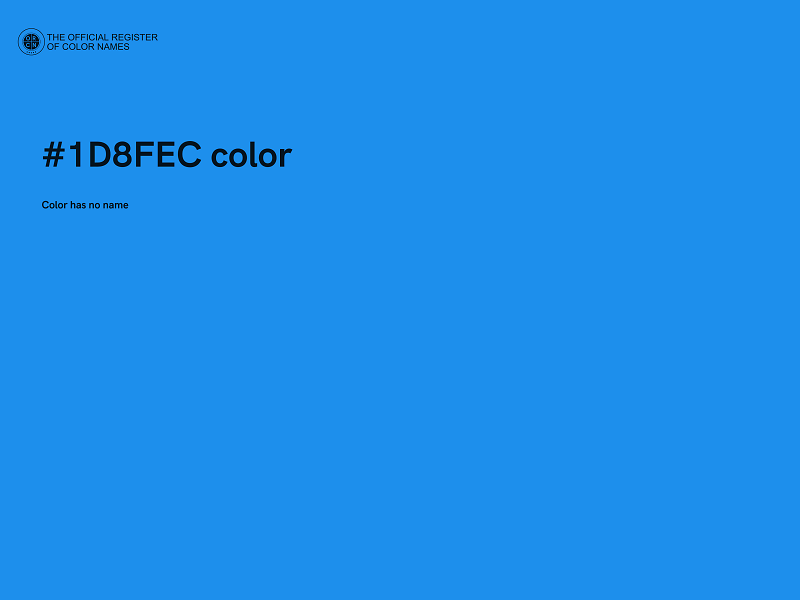 #1D8FEC color image