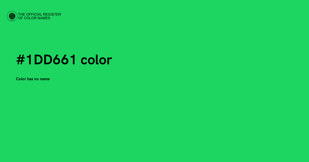 Color #1DD661 - The Official Register of Color Names