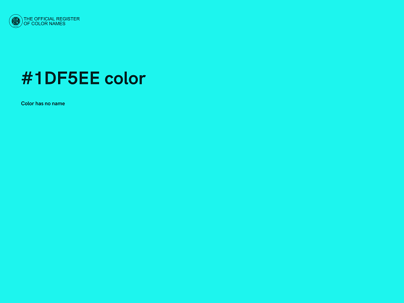 #1DF5EE color image