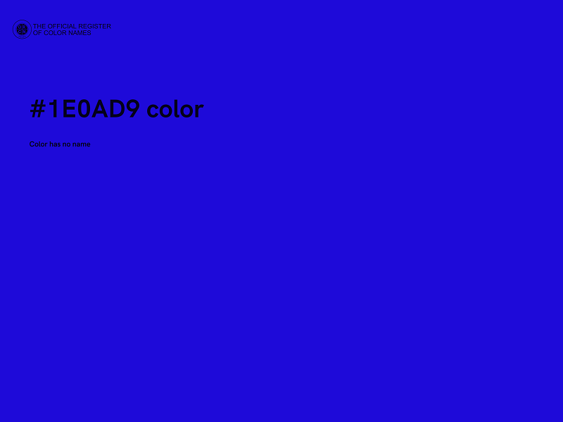 #1E0AD9 color image