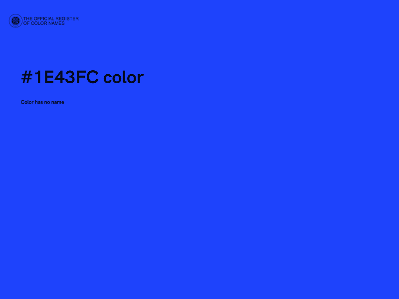 #1E43FC color image