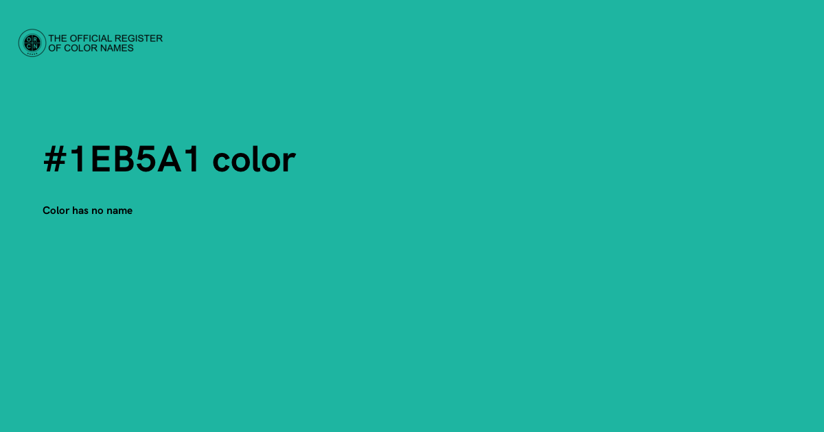 Eb12 Color Color #1EB5A1 - The Official Register of Color Names