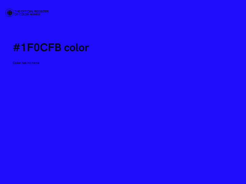 #1F0CFB color image