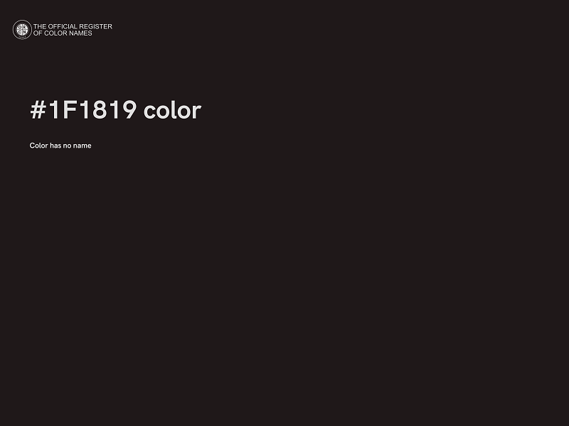 #1F1819 color image