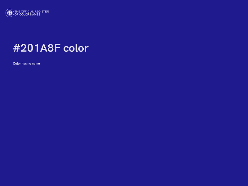 #201A8F color image