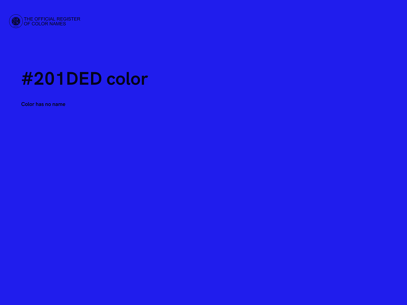 #201DED color image