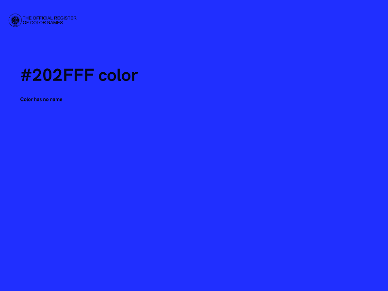 #202FFF color image