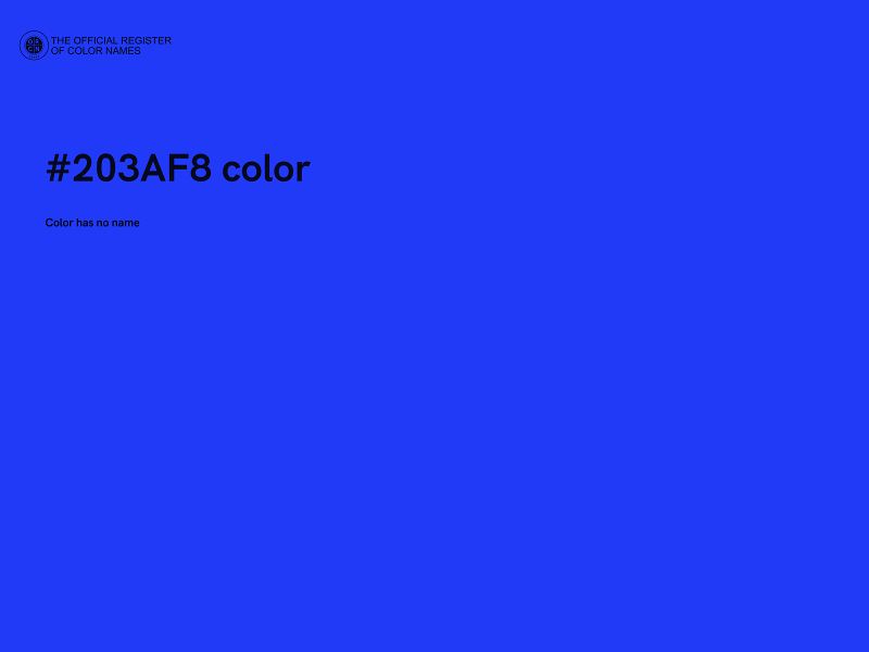 #203AF8 color image