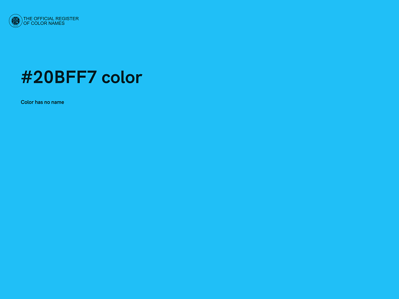 #20BFF7 color image