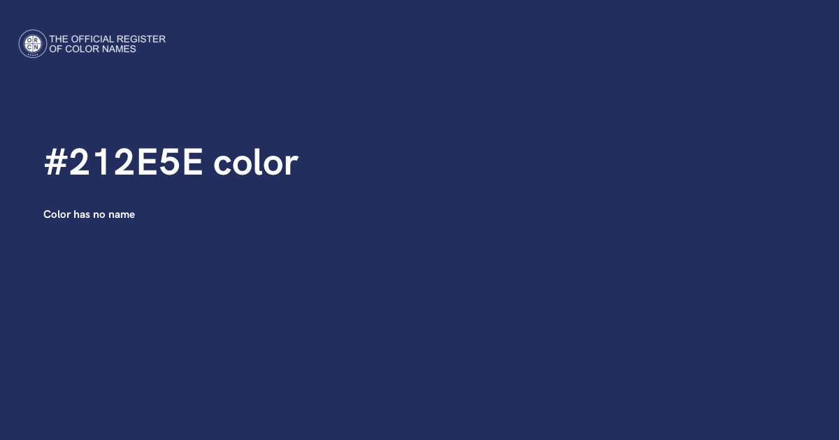 212u Color Code Color #212E5E - The Official Register of Color Names